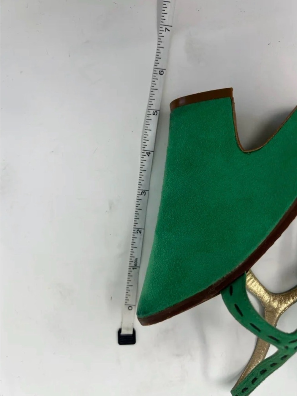 Marc Jacobs Emerald Green Suede Platform Sandals with Jewel Detail - Picture 12 of 13